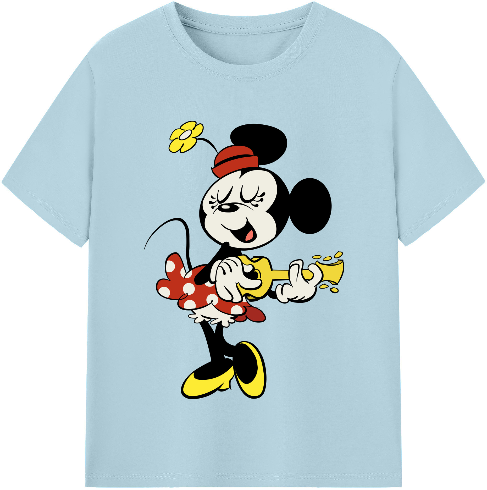 （画像用） ミッキーマウス Mickey Mouse 綿100％半袖Tシャツ（フロントプリント）